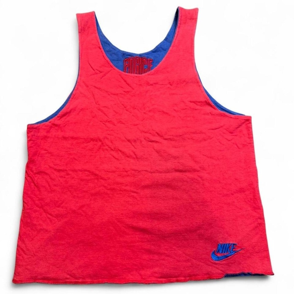 Vintage 90s Nike Force Basketball‎ Tank Top Cotton Jersey Reversible Size Medium